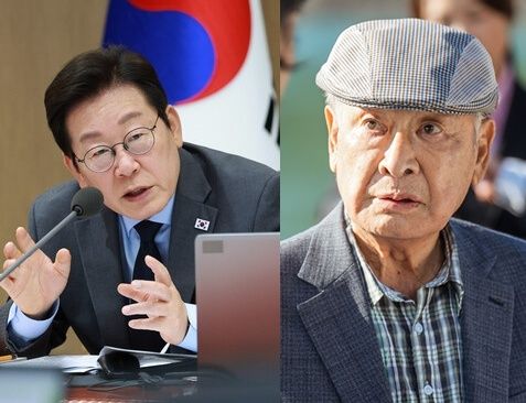 이재명-고(故)이순재. 사진=연합뉴스, KBS