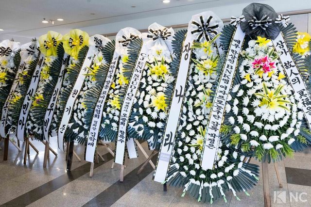 배우 故 이순재의 빈소가 지난 25일 서울아산병원 장례식장에 마련됐다. 사진=사진공동취재단