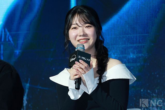 배우 조윤수가 3일 오전 11시 서울 영등포구 콘래드 서울 호텔에서 진행된 디즈니+ 오리지널 시리즈 '조각도시'(각본 오상호/연출 박신우) 제작발표회에 참석했다. 사진=김규빈 기자