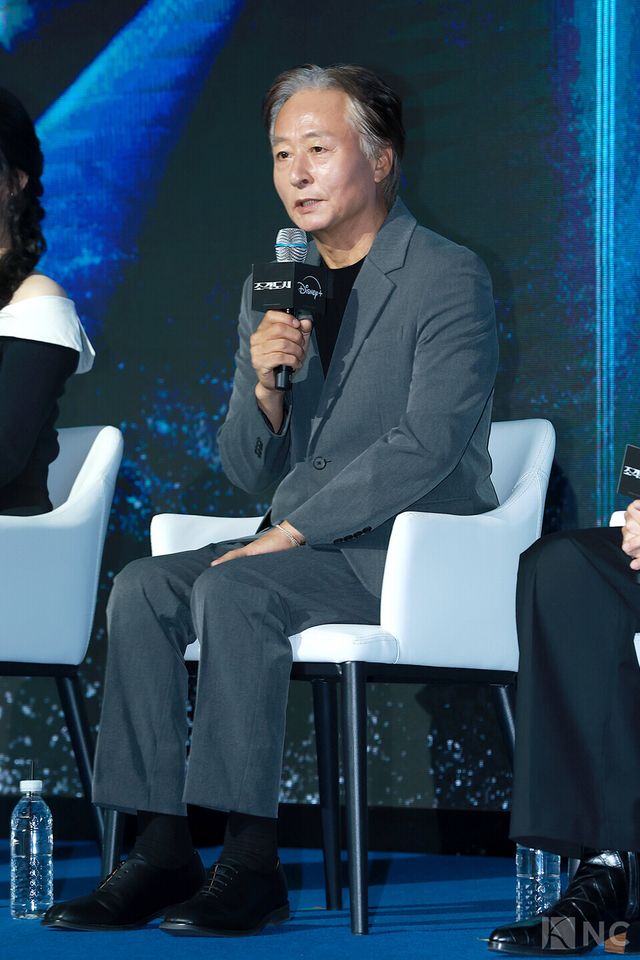 배우 김종수가 3일 오전 11시 서울 영등포구 콘래드 서울 호텔에서 진행된 디즈니+ 오리지널 시리즈 '조각도시’(각본 오상호/연출 박신우) 제작발표회에 참석했다. 사진=김규빈 기자