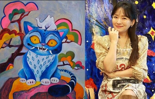 배우 겸 화가 윤송아. 사진=김규빈 기자