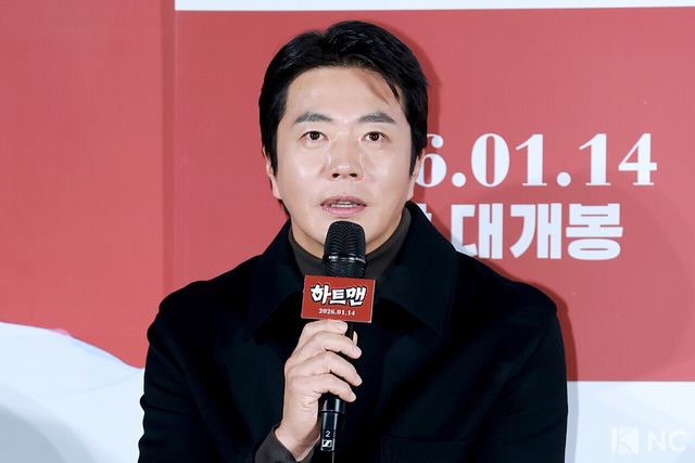 배우 권상우가 11일 오전 서울 광진구 롯데시네마 건대입구에서 진행된 영화 ‘하트맨’(감독 최원섭) 제작보고회에서 소감을 말하고 있다. 사진=김규빈 기자