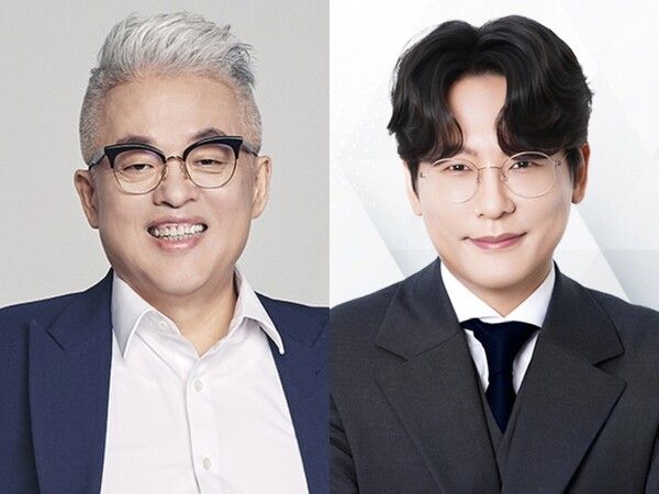 제 25대 한국음악저작권협회 회장후보 김형석, 이시하(이상 기호 순). 사진=김형석, 이시하 본인제공