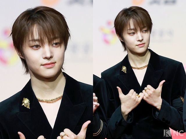 그룹 앤팀(&TEAM) 의주가 25일 인천시 중구 운서동 인스파이어 아레나에서 진행된 ‘2025 SBS&nbsp;가요대전’ 공연에 앞서 레드카펫을 밟고 있다. 사진=김규빈 기자