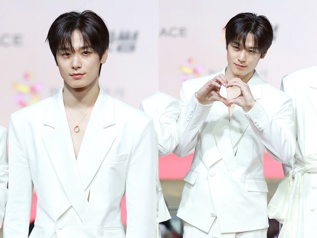 그룹 더보이즈(THE BOYZ) 주연이 25일 인천시 중구 운서동 인스파이어 아레나에서 진행된 ‘2025 SBS&nbsp;가요대전’ 공연에 앞서 레드카펫을 밟고 있다. 사진=김규빈 기자