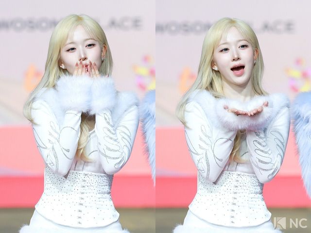 그룹 엔믹스(NMIXX) 해원이 25일 인천시 중구 운서동 인스파이어 아레나에서 진행된 ‘2025 SBS&nbsp;가요대전’ 공연에 앞서 레드카펫을 밟고 있다. 사진=김규빈 기자