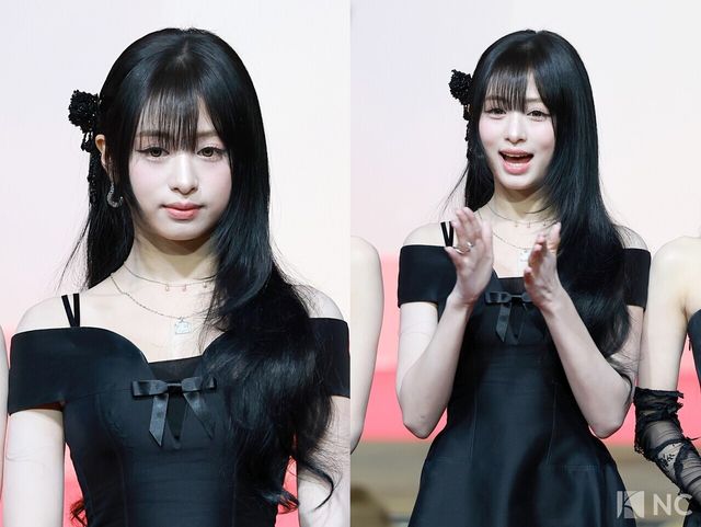 그룹 베이비몬스터(BABY MONSTER) 아현이 25일 인천시 중구 운서동 인스파이어 아레나에서 진행된 ‘2025 SBS&nbsp;가요대전’ 공연에 앞서 레드카펫을 밟고 있다. 사진=김규빈 기자