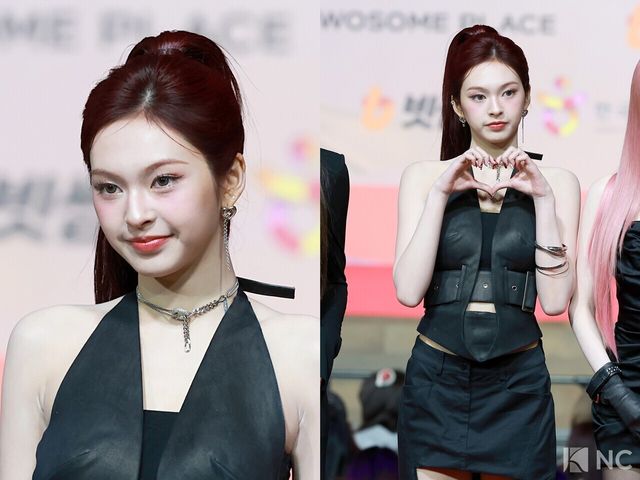 그룹 베이비몬스터(BABY MONSTER) 치키타가 25일 인천시 중구 운서동 인스파이어 아레나에서 진행된 ‘2025 SBS&nbsp;가요대전’ 공연에 앞서 레드카펫을 밟고 있다. 사진=김규빈 기자