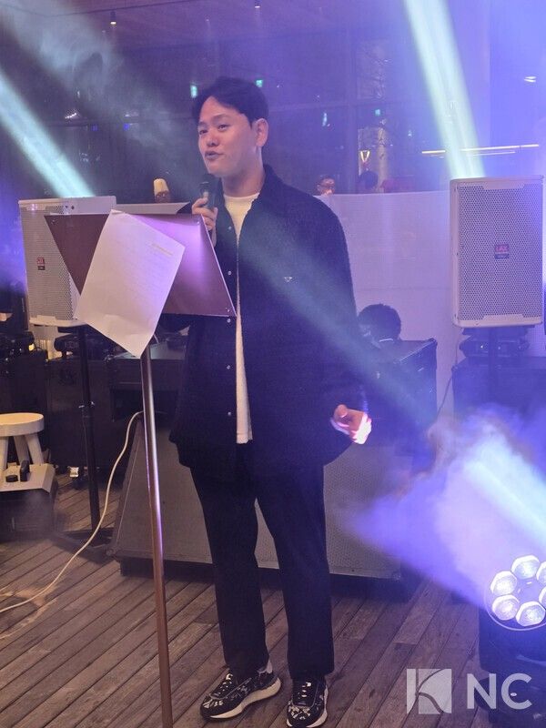 지난 6일 오후 경기도 안산시 대부도 더헤븐리조트에서는 프라이빗 연말 파티 '윈터 글로우 인 헤븐'이 열렸다. 박상규 GPT투어 대표의 모습.