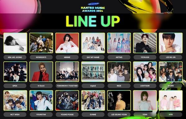 한터뮤직어워즈 출연진. 사진=한터글로벌