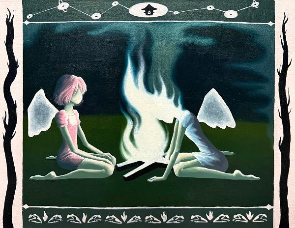 Grilled fairy, oil on canvas, 53×41cm, 2024