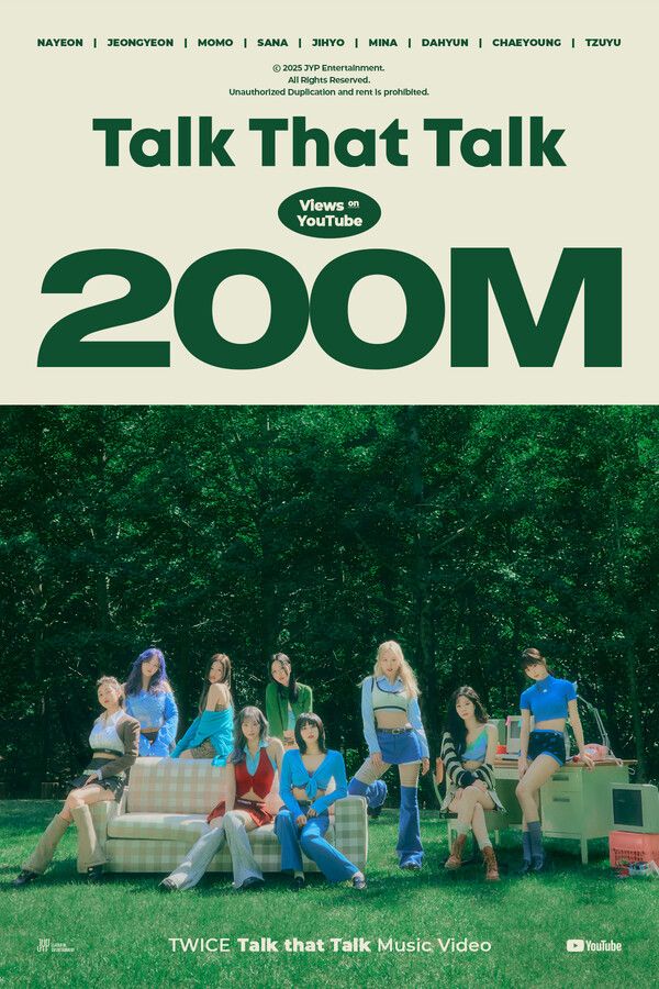 트와이스 _Talk that Talk_ MV 2억 뷰 축전 이미지. 사진=JYP엔터테인먼트