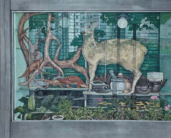 신뢰할 것을 찾고 있습니다, 장지에 채색, 130×162cm, 2024