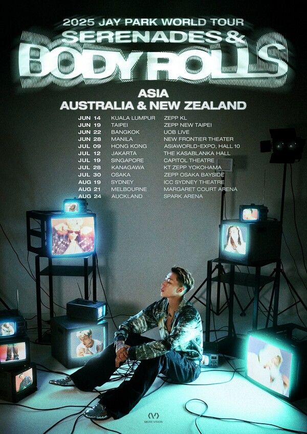 박재범, 2025 월드투어 _Serenades & Body Rolls_ 아시아·오세아니아 포스터. 사진=MORE VISION(모어비전)