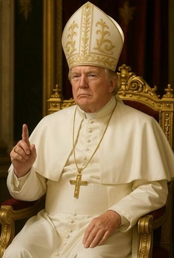 교황 옷 입은 합성 이미지를 SNS에 올린 트럼프. 사진=트루스 소셜