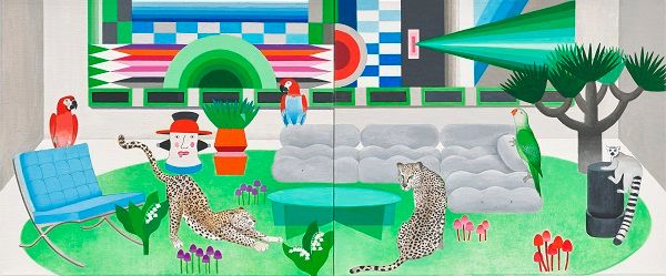 Acrylic on canvas, 90×37cm, 2024