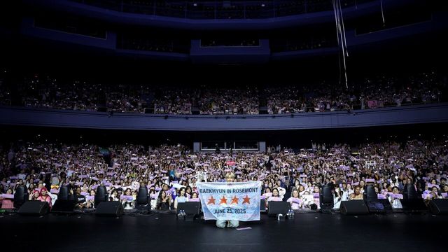 백현 월드투어 시카고 공연 현장. 사진=INB100