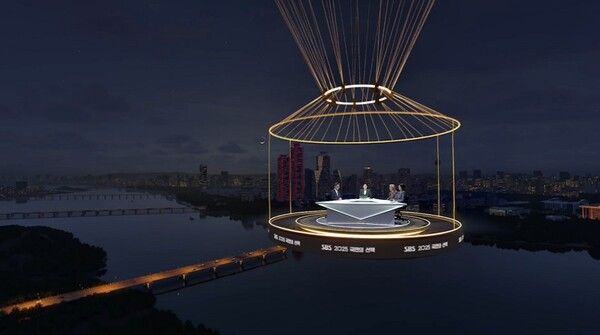 엔피 XR 스테이지에서 촬영한 개표방송 장면. 사진=엔피