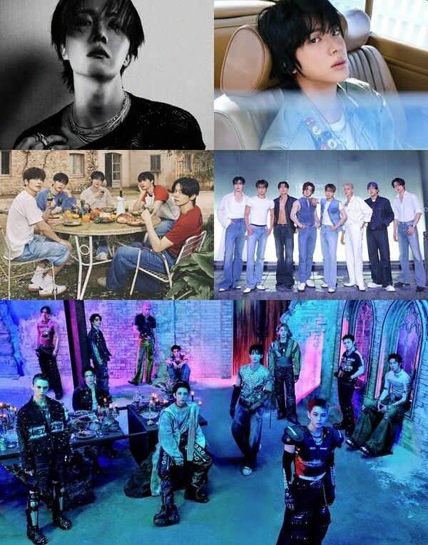 사진=빅히트 뮤직(방탄소년단·투모로우바이투게더), 플레디스 엔터테인먼트(세븐틴), KQ엔터테인먼트(에이티즈)