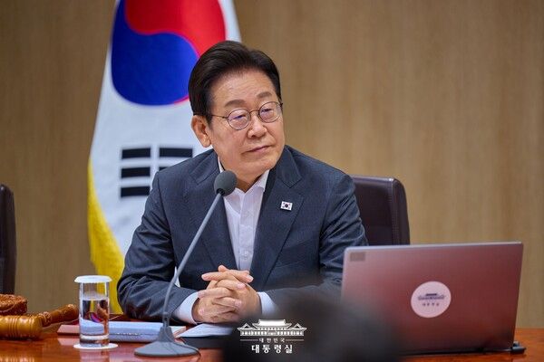 22일 이재명 대통령이 제32회 국무회의를 주재하고 있다. 사진=대통령실
