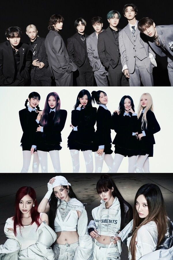 스트레이 키즈, 아이브, 에스파. 사진='더팩트 뮤직 어워즈(TMA)' 조직위원회