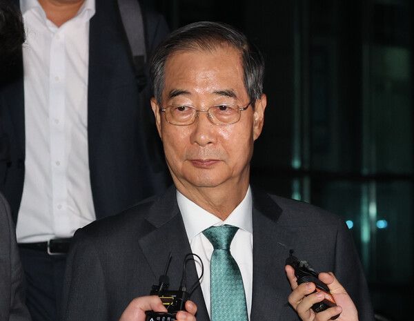 한덕수 전 총리 내란특검 조사 당시 모습. 사진=연합뉴스