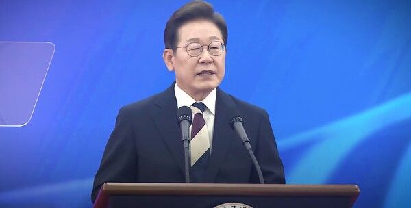 ‘대통령의 30일, 언론이 묻고 국민에게 답하다’ 기자회견. 사진=유튜브 채널 '이재명'