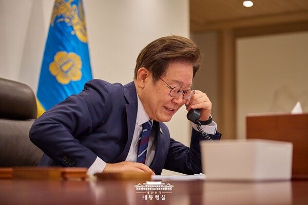 한국·뉴질랜드 정상 통화. 사진=대통령실