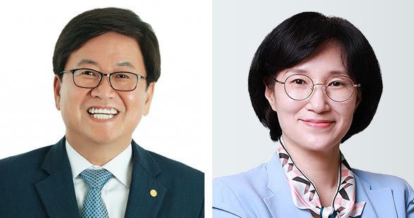 왼쪽부터 교육부 장관 후보자 최교진 세종특별자치시 교육감, 여성가족부 장관 후보자 원민경 국가인권위원회 비상임위원. 사진=대통령실