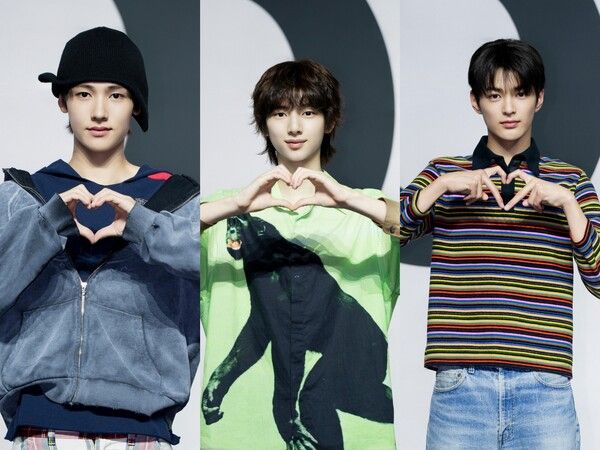 18일 서울 용산구 블루스퀘어 SOL트래블홀에서는 빅히트뮤직 신인 그룹 'CORTIS'(코르티스) 데뷔 기념 미디어 쇼케이스가 열렸다. (왼쪽부터) 멤버 성현, 주훈, 건호. 사진=빅히트뮤직