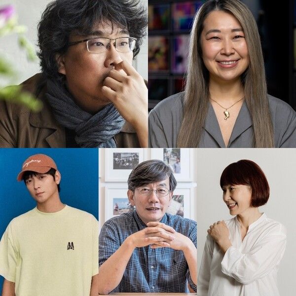 봉준호, 매기 강, 강동원, 손석희, 은희경. 사진=부산국제영화제