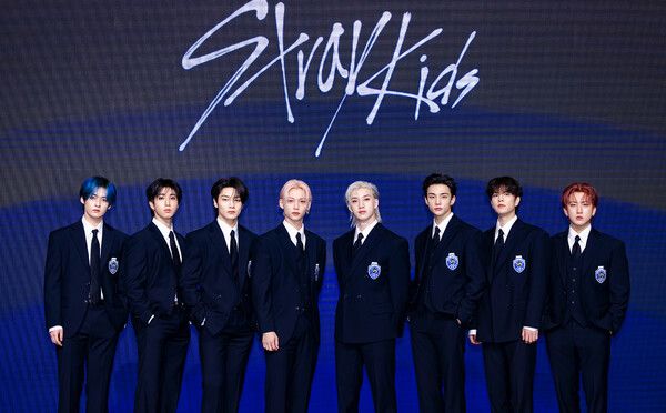 22일 서울 여의도 콘래드호텔 그랜드볼룸에서는 스트레이 키즈 정규4집 'KARMA' 발매기념 기자간담회가 열렸다.&nbsp;사진=JYP엔터테인먼트