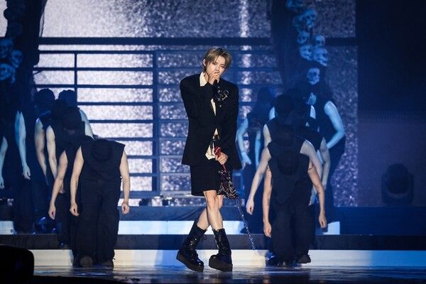 23일 서울 구로구 고척스카이돔에서는 투모로우바이투게더 월드투어 'ACT: TOMORROW'(액트: 투모로우) 서울 2회차 공연이 열렸다.&nbsp;멤버 연준의 솔로스테이지. 사진=빅히트뮤직