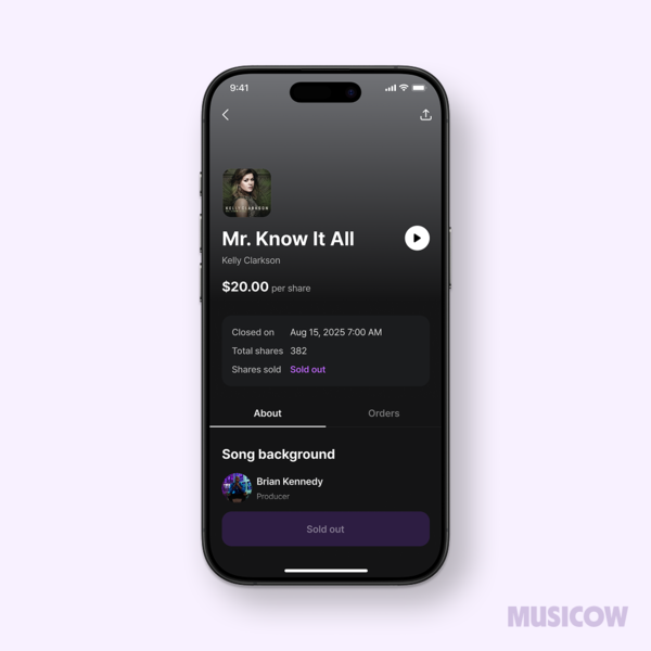 뮤직카우 US 첫 음악증권 공모. 사진=뮤직카우