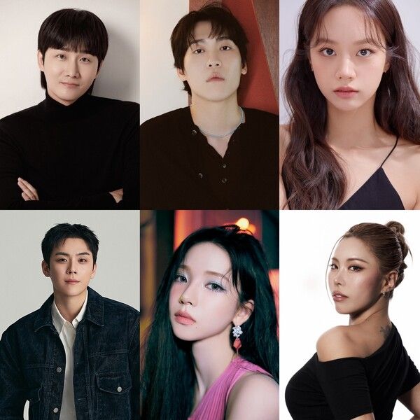 '미스터리 수사단2' 이용진, 존박, 혜리, 김도훈, 카리나, 가비. 사진=스토리나인웍스, 뮤직팜엔터테인먼트, 써브라임,&nbsp;피크제이엔터테인먼트, SM엔터테인먼트, 디퍼런트밀리언즈