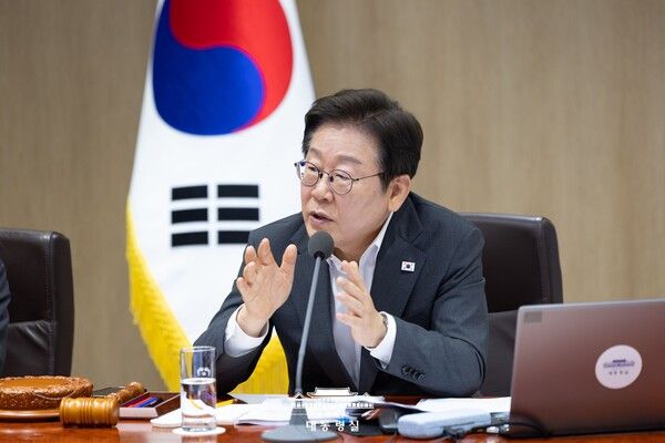 지난 29일 이재명 대통령이 제33회 국무회의를 주재하고 있다. 사진=대통령실