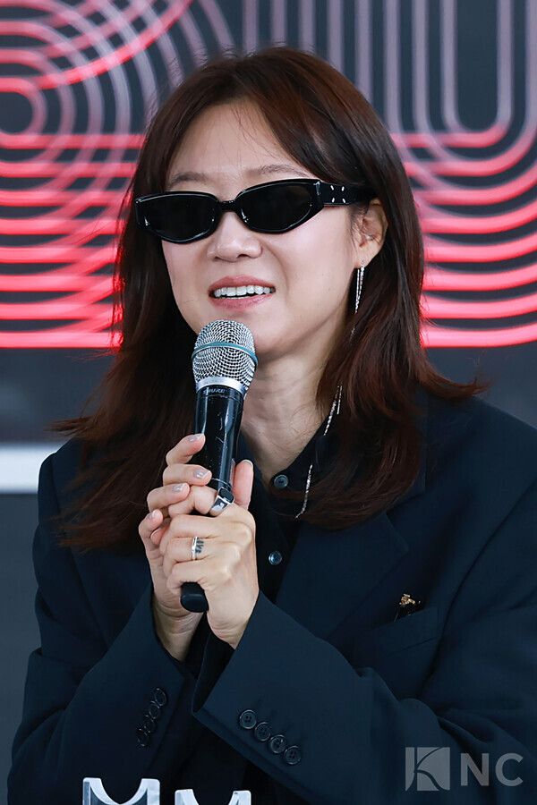 영화 '윗집 사람들' 오픈토크에 참석한 배우 공효진. 사진=김규빈 기자