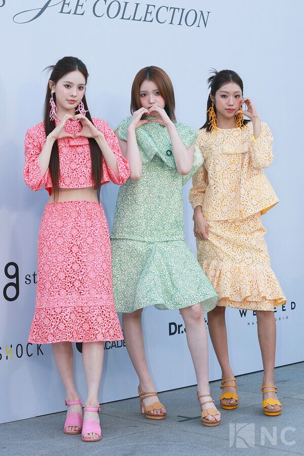 그룹 이즈나(izna) 방지민, 정세비, 최정은. 사진=김규빈 기자