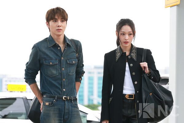 그룹 올데이 프로젝트(ALLDAY PROJECT) 우찬과 애니. 사진=김규빈 기자