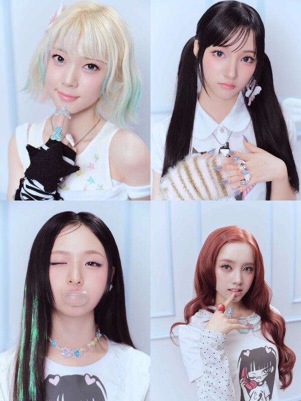 유니스_개인 콘셉트 포토2(왼쪽 위 시계방향으로 코토코, 방윤하, 엘리시아, 임서원). 사진=F&F엔터테인먼트