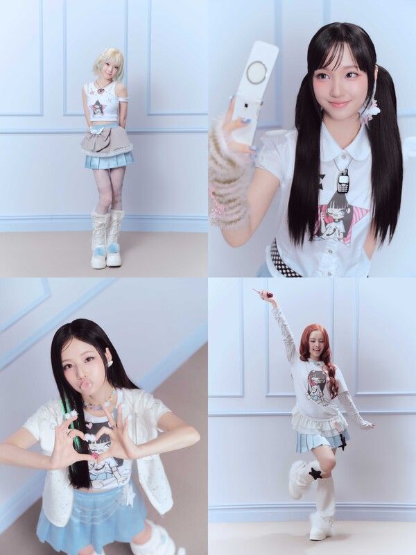 유니스_개인 콘셉트 포토2(왼쪽 위 시계방향으로 코토코, 방윤하, 엘리시아, 임서원). 사진=F&F엔터테인먼트