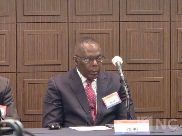 4일 서울 중구 프레스센터 20층 내셔널플레스클럽에서는 '2025 WEA 서울총회' 종합설명회가 열렸다.&nbsp;굿윌 샤나 WEA 의장의 모습.