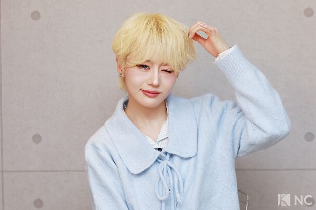 그룹 맵시(MEPC) 미호가 뉴스컬처와의 인터뷰에 앞서 포즈를 취하고 있다. 사진=김규빈 기자