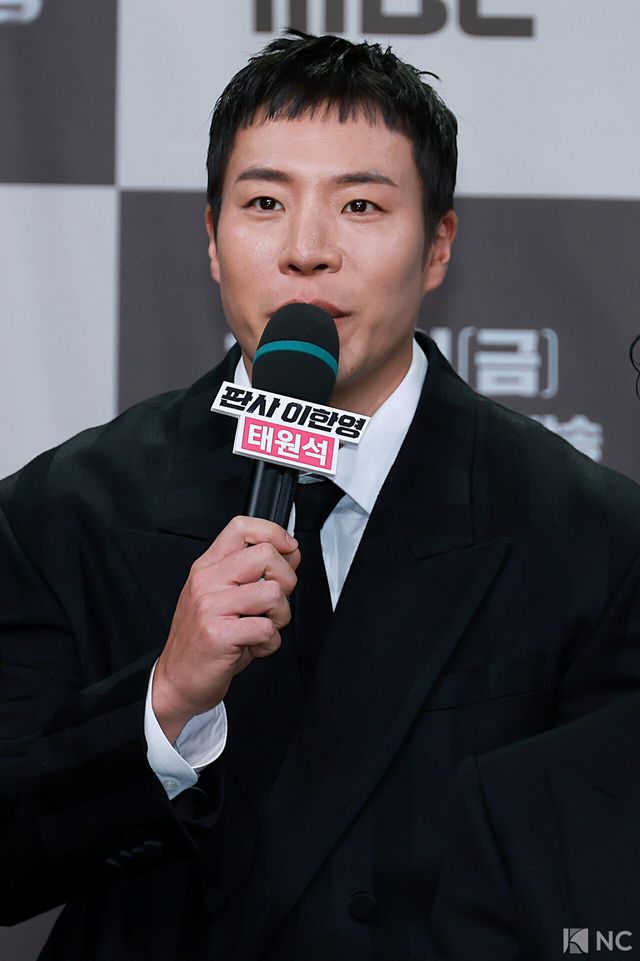 배우 태원석이 2일 오후 서울 마포구 MBC 상암 신사옥에서 진행된 MBC 새 금토드라마 ‘판사 이한영’(극본 김광민/연출 이재진, 박미연) 제작발표회에서 소감을 말하고 있다. 사진=김규빈 기자