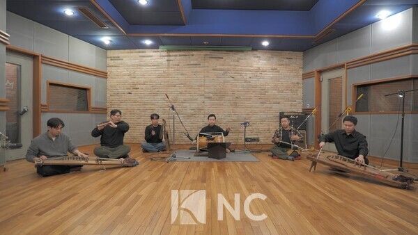 국립기본 반주음악 촬영 현장=국악방송 제공