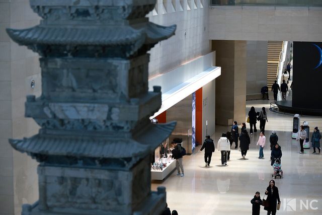 국립중앙박물관을 찾은 관람객들. 사진=김규빈 기자