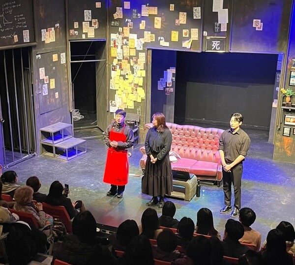 A scene from A Killer Story. Photo courtesy of Studio Teum