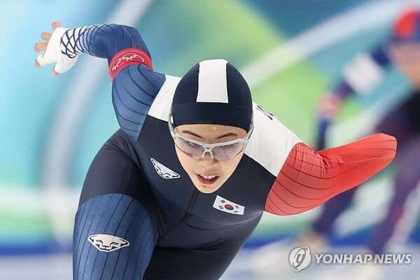 9일(현지시간) 이탈리아 밀라노 스피드스케이팅 스타디움에서 열린 2026 밀라노-코르티나담페초 동계올림픽 스피드스케이팅 여자 1,000ｍ 경기에서 이나현이 질주하고 있다. 2026.2.10. 사진=연합뉴스