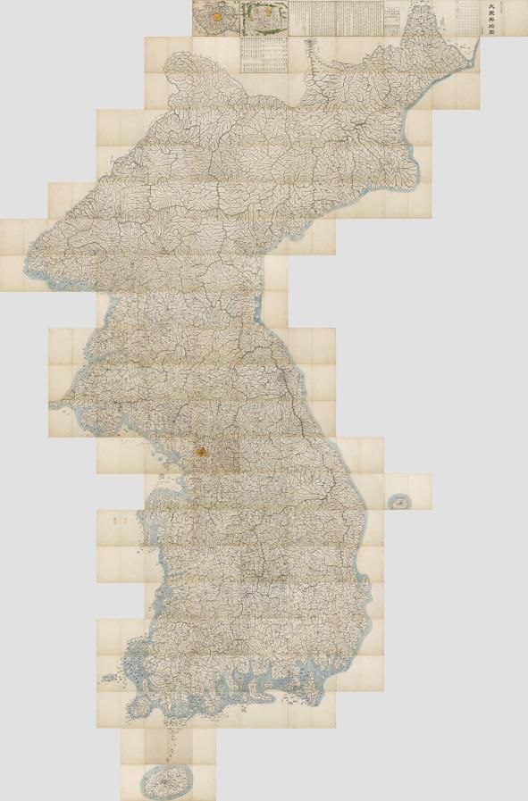 대동여지도&nbsp;22첩을&nbsp;모두&nbsp;펼쳐&nbsp;연결한&nbsp;모습=국립중앙박물관 제공