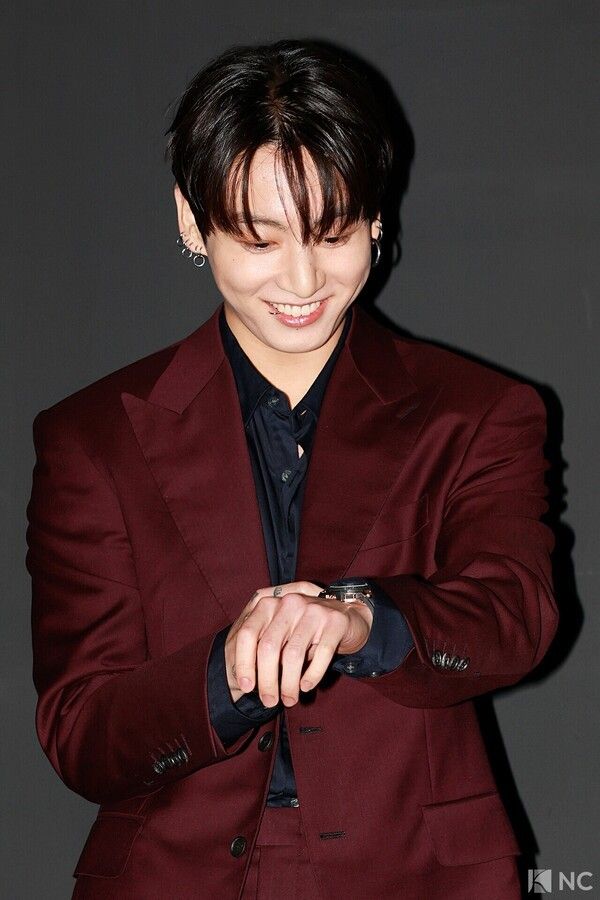BTS Jungkook poses at a photocall celebrating his selection as an ambassador for a Swiss high-end watch brand, held on the afternoon of the 12th at a location in Gangnam-gu, Seoul. Photo by Kim Kyubin.